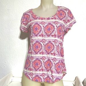 Lucky Brand Geometric Print Tee Shirt M